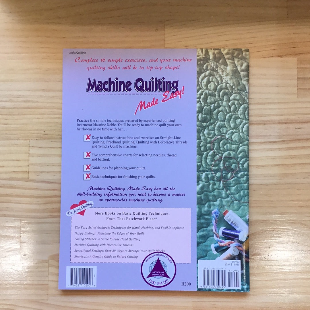 Machine Quilting Made Easy - Maurine Noble