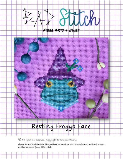 Resting Froggo Face Printed Pattern