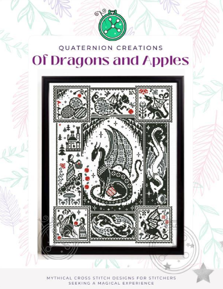 Of Dragons And Apples Printed Pattern