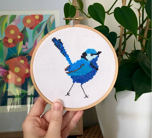 Splendid Fairy Wren Cross Stitch Kit